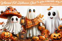 Whimsical Fall Halloween Ghost Clipart Product Image 1