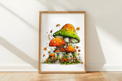 Whimsical Fall Mushroom Clipart Product Image 3