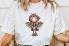 Whimsical Fantasy Christmas Girl Clipart Product Image 5