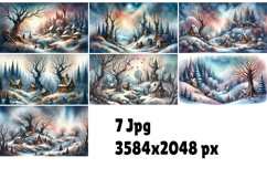 Whimsical Fantasy Winter Landscape Product Image 2