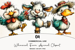 Whimsical Farm Animal Clipart Product Image 1