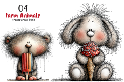 Whimsical Farm Animals Clipart Product Image 1