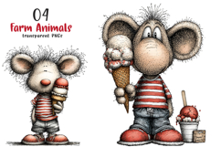 Whimsical Farm Animals Clipart Product Image 1