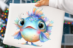 Whimsical fish clipart, Summer Png Product Image 2