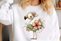 Whimsical Flamingo Clipart - Flamingo Png Product Image 2