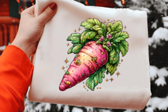 Whimsical Floral Easter Carrot Clipart Product Image 2