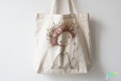 Whimsical Floral Girl Clipart Product Image 4