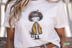 Whimsical Floral Girl Clipart Product Image 2