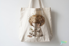 Whimsical Floral Girl Clipart Product Image 4