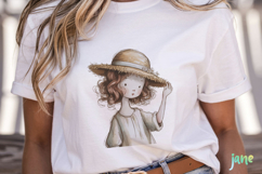 Whimsical Floral Girl Clipart Product Image 2