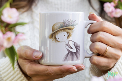 Whimsical Floral Girl Clipart Product Image 3