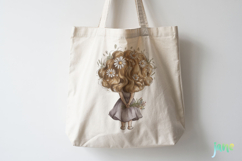 Whimsical Floral Girl Clipart Product Image 4