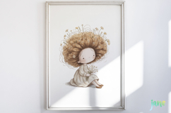 Whimsical Floral Girl Clipart Product Image 5