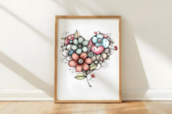 Whimsical Floral Hearts Clipart Product Image 3