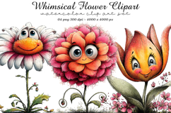 Whimsical Flower Clipart Product Image 1