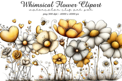 Whimsical Flower Clipart Product Image 1