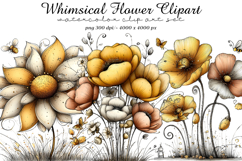 Whimsical Flower Clipart Product Image 1