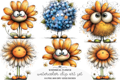 Whimsical flower clipart - Whimsical flower Png Product Image 1