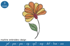 Whimsical Flower Embroidery Design - Floral Pattern Product Image 1