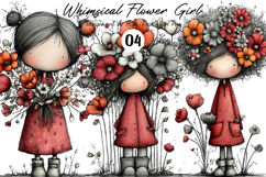 Whimsical Flower Girl Clipart Product Image 1