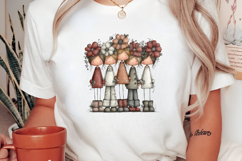 Whimsical Flowers and Girls Clipart Product Image 2