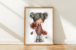 Whimsical Flowers and Girls Clipart Product Image 3