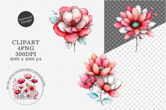 Whimsical Flowers Spring Clipart Png Product Image 1
