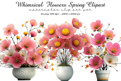 Whimsical Flowers Spring Clipart Product Image 1