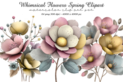 Whimsical Flowers Spring Clipart Product Image 1