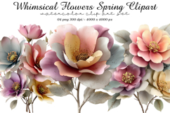 Whimsical Flowers Spring Clipart Product Image 1