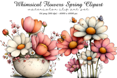 Whimsical Flowers Spring Clipart Product Image 1