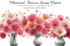 Whimsical Flowers Spring Clipart Product Image 1