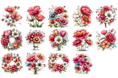Whimsical Flowers Spring Clipart Product Image 2