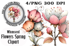 Whimsical Flowers Spring Clipart Product Image 1