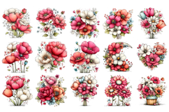 Whimsical Flowers Spring Clipart Product Image 3