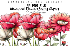 Whimsical Flowers Spring Clipart Product Image 1