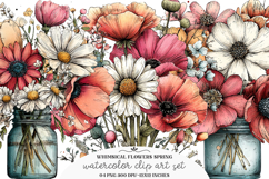 Whimsical flowers spring clipart - flowers spring Png Product Image 1