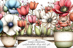 Whimsical flowers spring clipart - Flowers spring Png Product Image 1
