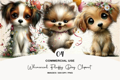 Whimsical Fluffy Dog Clipart Product Image 1