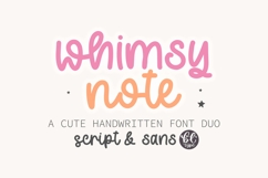 Whimsy Note - A handwritten font Duo Product Image 1
