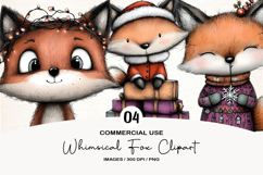 Whimsical Fox Clipart Sublimation Product Image 1