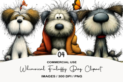Whimsical Fuluffy Dog Clipart Product Image 1
