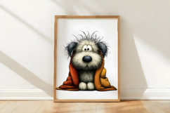 Whimsical Fuluffy Dog Clipart Product Image 3