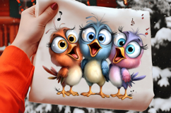 Whimsical Funny Birds Clipart Product Image 2