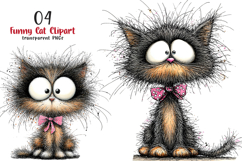 Whimsical Funny Cat Clipart Product Image 1