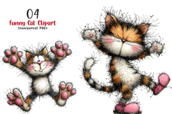 Whimsical Funny Cat Clipart Product Image 1