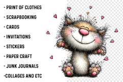 Whimsical Funny Cat Clipart Product Image 2