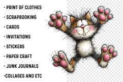 Whimsical Funny Cat Clipart Product Image 2