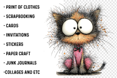 Whimsical Funny Cat Clipart Product Image 2