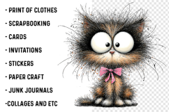 Whimsical Funny Cat Clipart Product Image 2